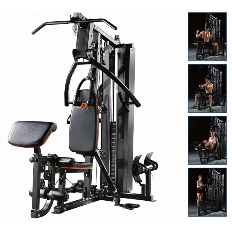 The JX FITNESS JX-DS926 MULTI-UTILITY HOME GYM features 3 stations which  include, Pec Deck, Chest Press, Lat Pulldown, Ab Crunch, Leg Pre